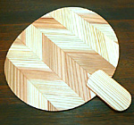 木のミニうちわ